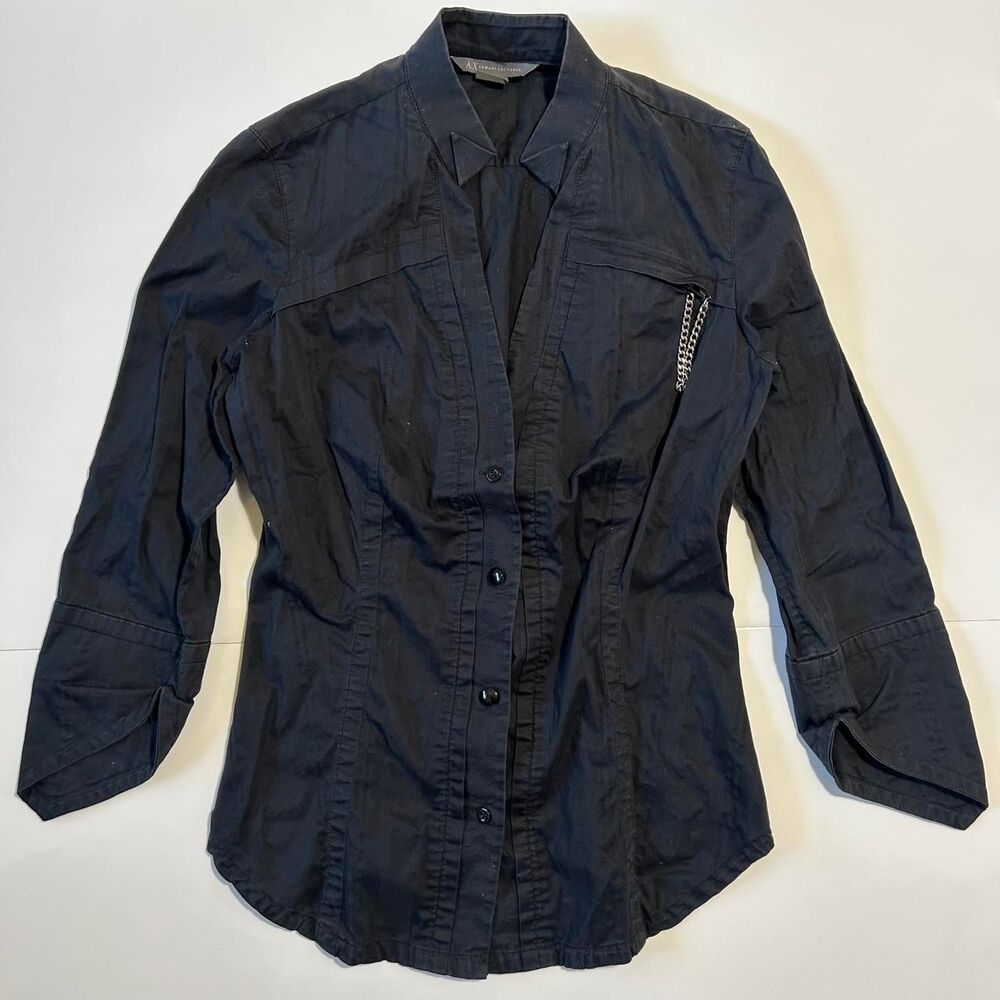 Armani-exchange Women's Black Blouse